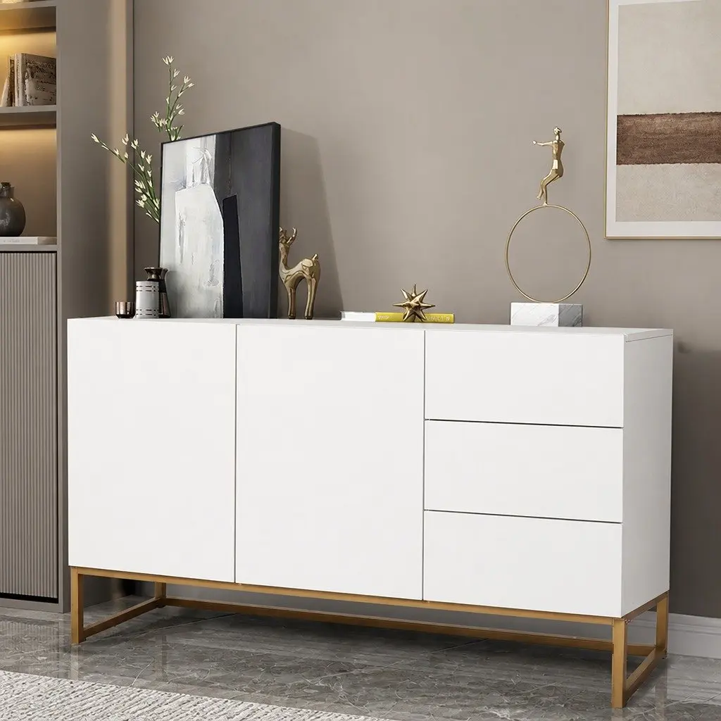 White Sideboard with Ample Storage Space