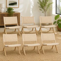Durable Folding Chair Set of 6 for Dining and Relaxation