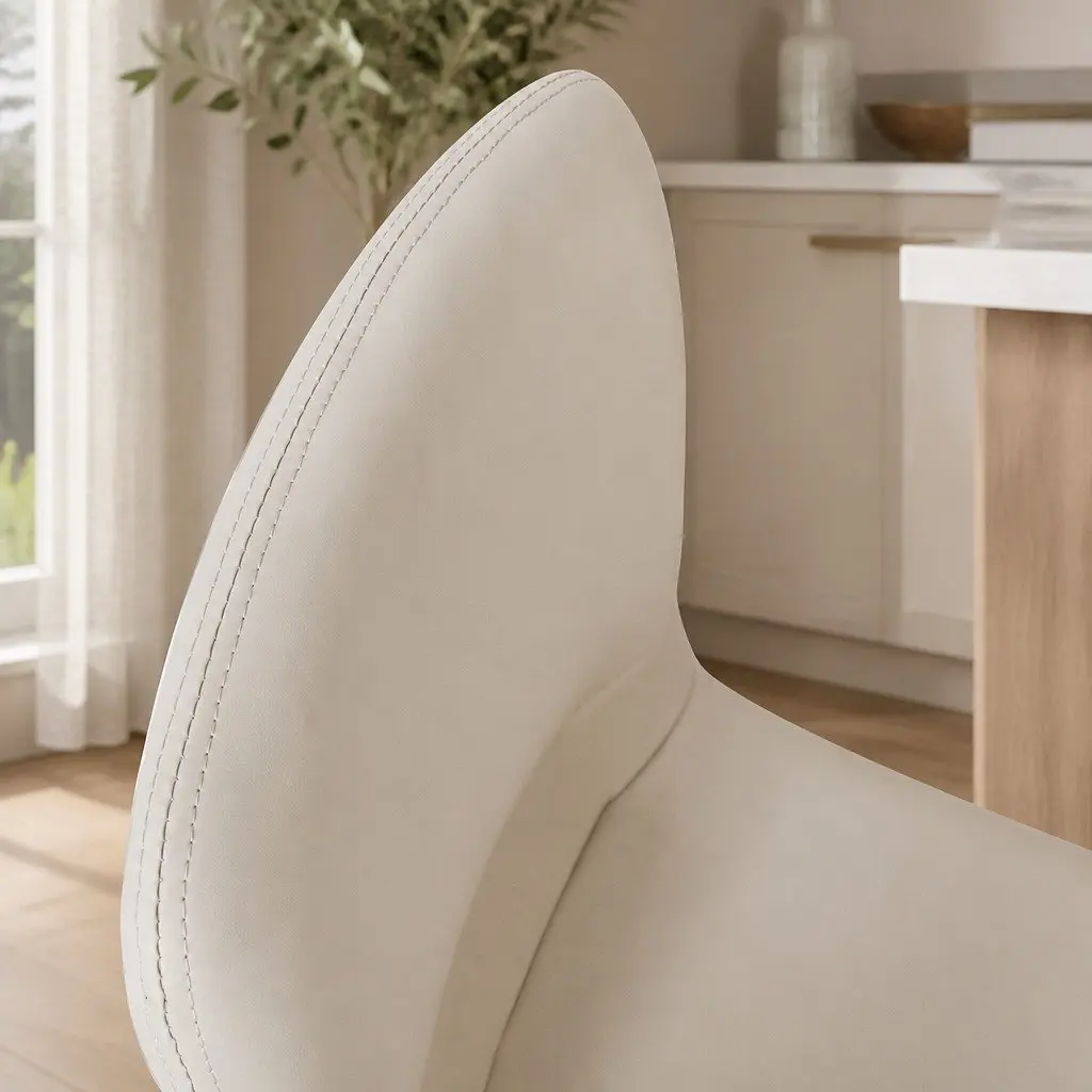 Stackable Dining Chairs Set of 8 Kitchen Lounge Beige Seating Space-Saving
