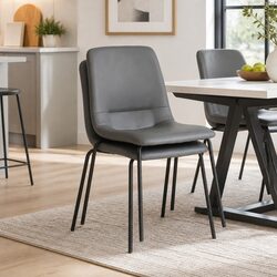 Stackable Dining Chair with Modern Design and Comfort