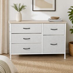 Concise Beige Storage Cabinet Tower with Solid Features