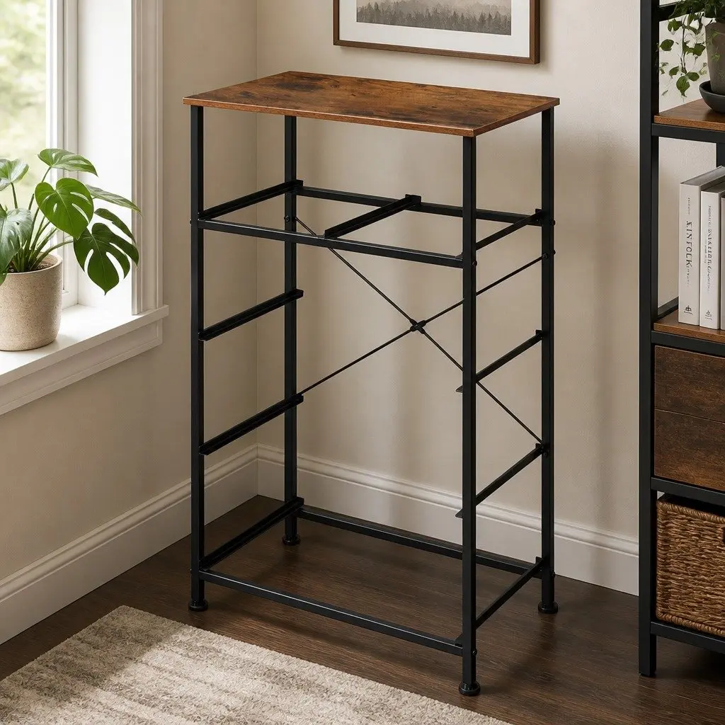 Storage Cabinet Brown Tallboy Dresser Removable Drawers