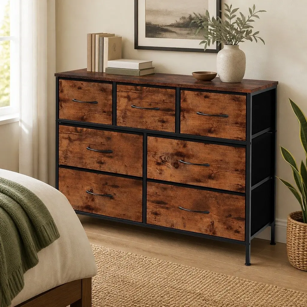 Storage Tower with Adjustable Feet and Drawers