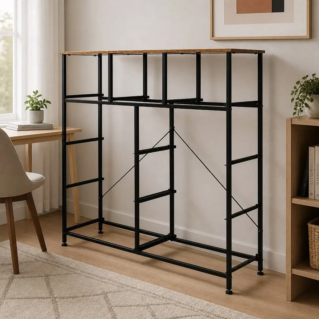 Storage Cabinet Tower Chest Drawers Organiser Brown Bedroom Living Room