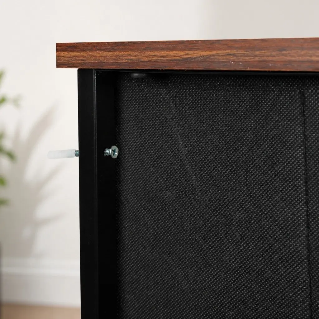 Storage Cabinet Tower Chest Drawers Organiser Brown Bedroom Living Room