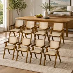 Walnut Rattan Weave Chair: Stylish and Functional