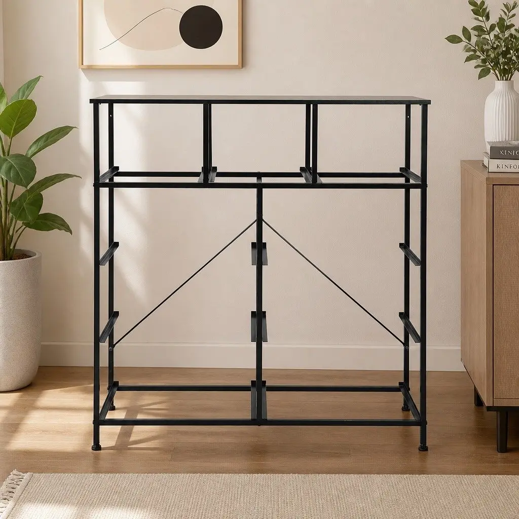 Chest of Drawers Grey 9 Drawer Storage Cabinet Tallboy Dresser Organiser Unit