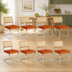 Compact and Durable: Set of 8 Dining Chairs