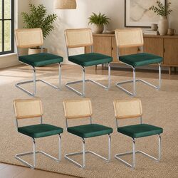 Set of 6 Rattan Dining Chairs: Stylish and Durable