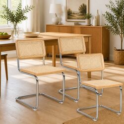 Concise & Sturdy Rattan Dining Chairs Set of 4