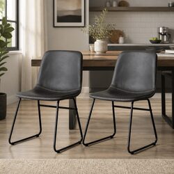 Compact and Stylish Retro Dining Chairs Set of 2