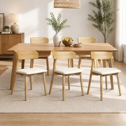 Set of 6 Ergonomic Dining Chairs: Durable Design