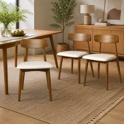 4 Comfortable Dining Chairs with Ergonomic Design