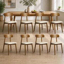 Set of 8 Dining Chairs: Quality and Comfort