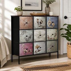 Concise and Confident 9 Drawer Storage Unit