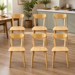 Set of 6 Ergonomic Dining Chairs for Comfort and Style