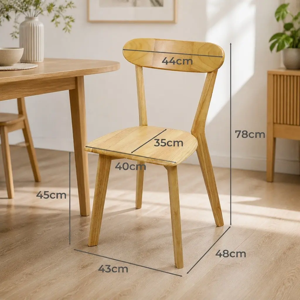 Set of 2 Ergonomic Dining Chairs