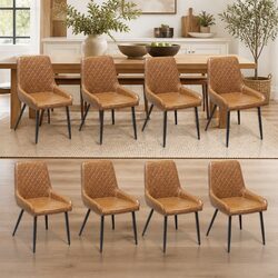 Concise and Durable Dining Chairs, Set of 8