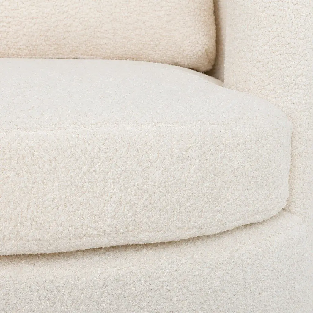 Swivel Armchair Fleece Upholstery 360 Degree Rotating Single Sofa Accent Barrel