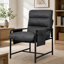Compact and Stylish Metal Frame Lounge Chair