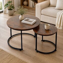 Compact Nesting Coffee Table Set for Modern Homes