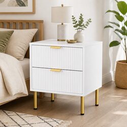Compact Bedside Table with Practical Features