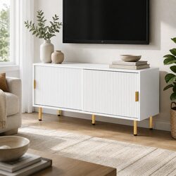 Compact and Chic 120cm White TV Cabinet Design