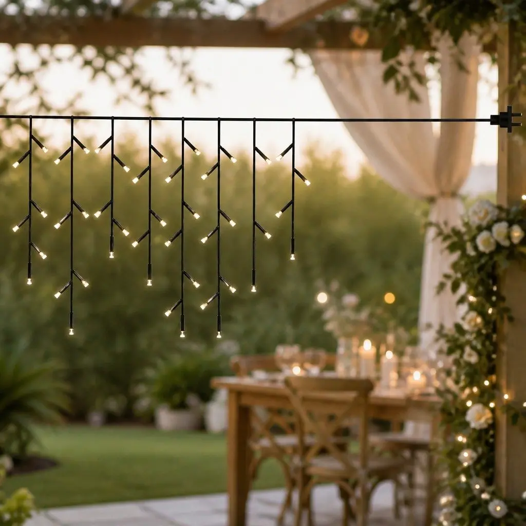 Curtain String Lights Cool White 300 LED Indoor Outdoor Wedding Party Decor