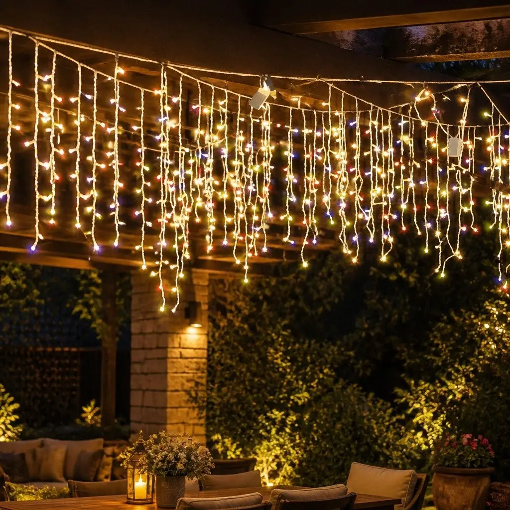 300 LED Curtain Lights with Multiple Colour Options
