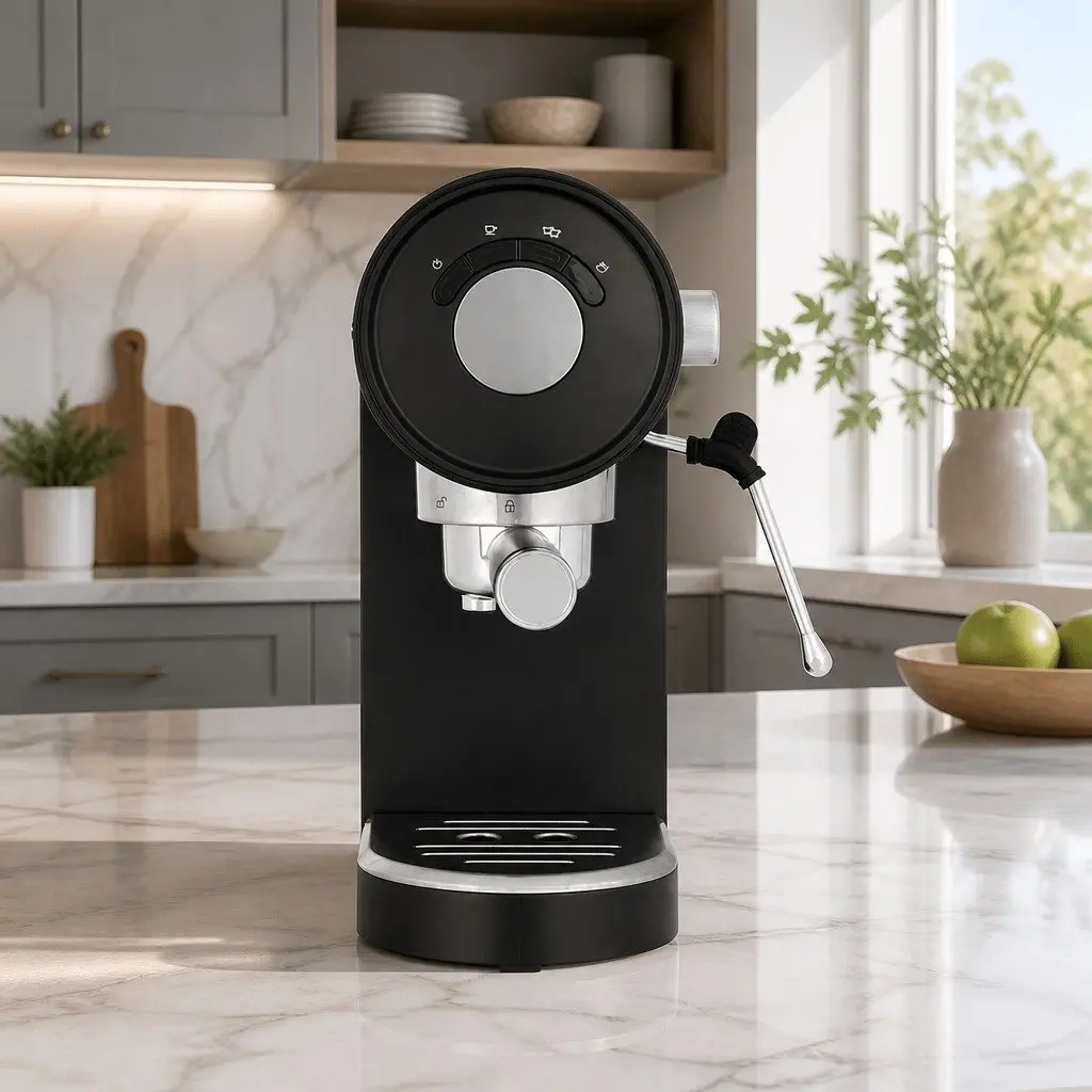 20 Bar Espresso Coffee Machine Maker Milk Frother Mug Warmer Home Cafe Black