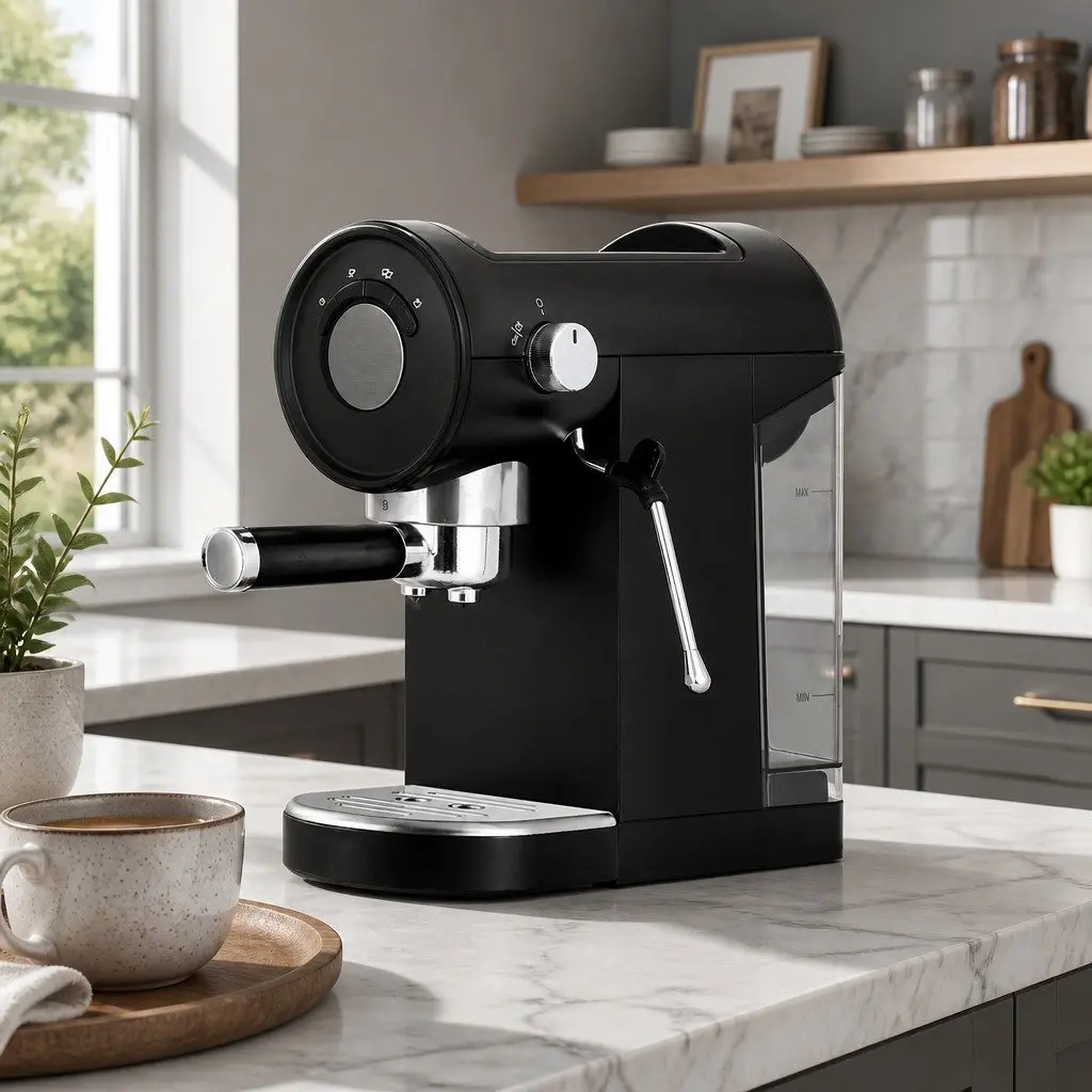 20 Bar Espresso Coffee Machine Maker Milk Frother Mug Warmer Home Cafe Black