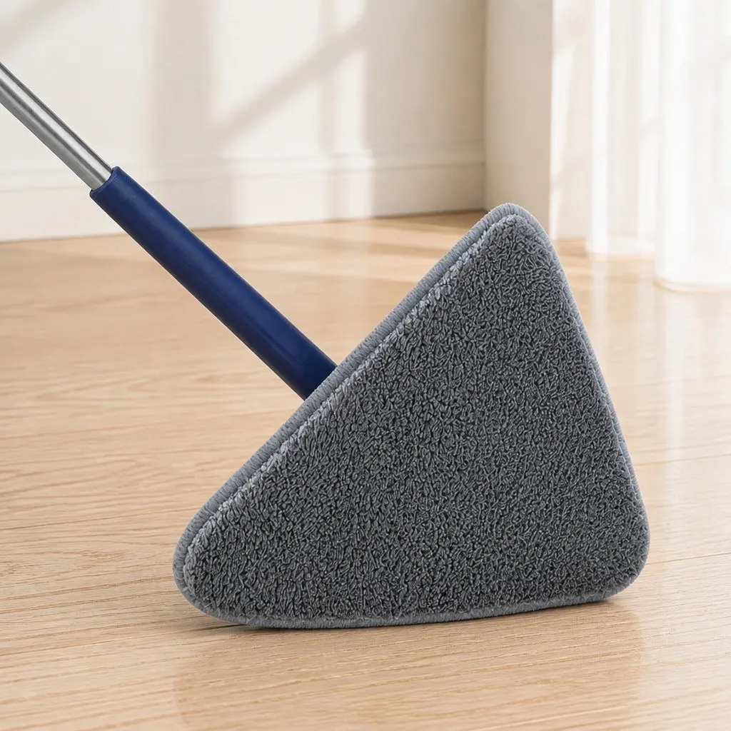 Cleaning Mop White 360° Rotatable Head with 5 Microfibre Cloth Pads