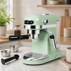 Compact Espresso Machine with Touch Screen Controls