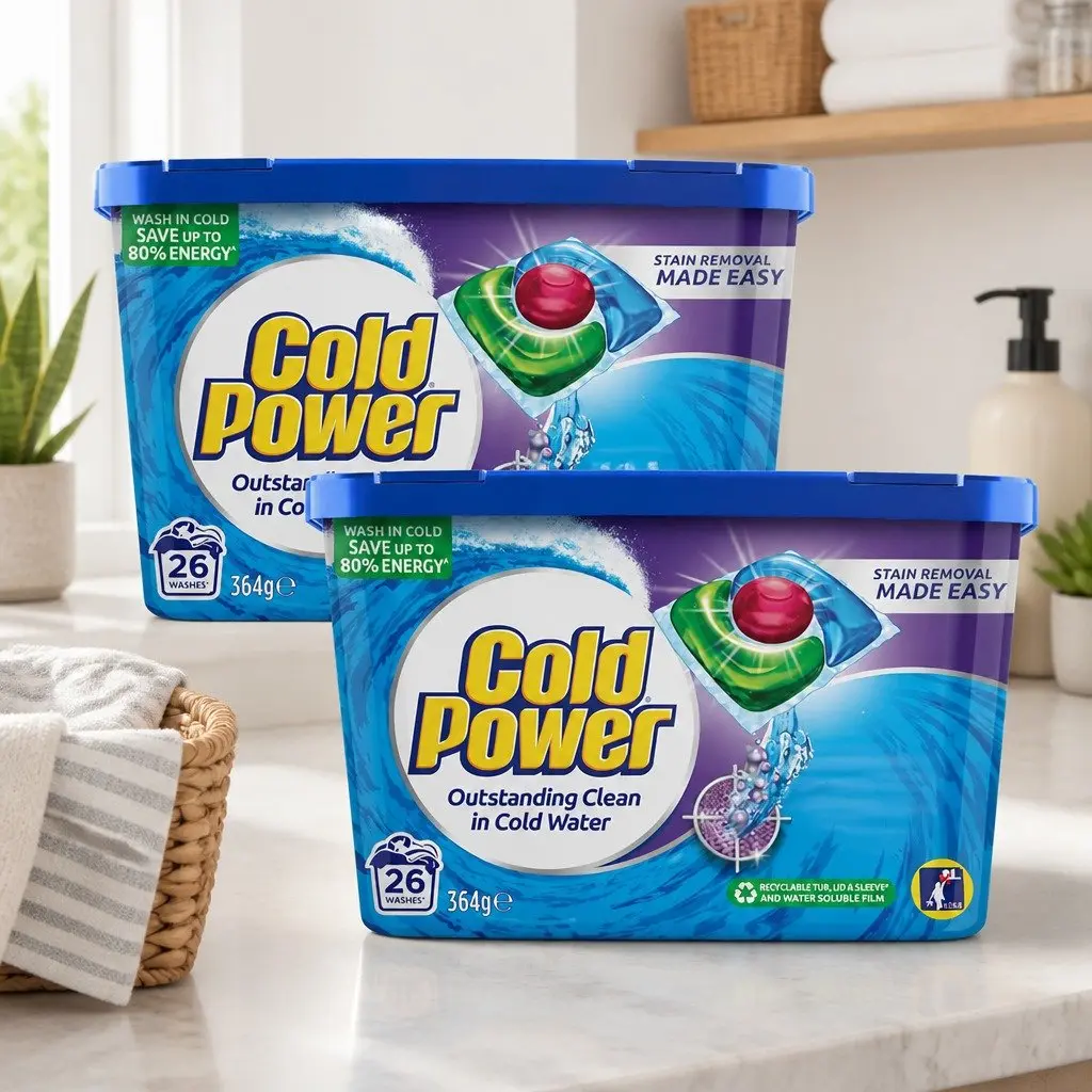 Laundry Detergent Capsules Odour Fighter 52 Pack Stain Removal Cold Water Quick Dissolving