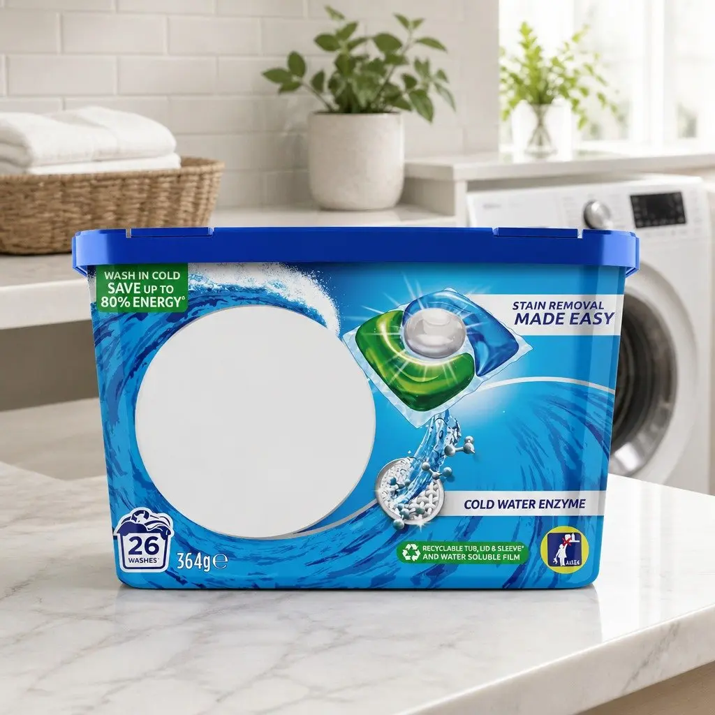 Laundry Detergent Pods Advanced Clean 26 Pack Biodegradable Powerful Stain Removal Fresh Fragrance