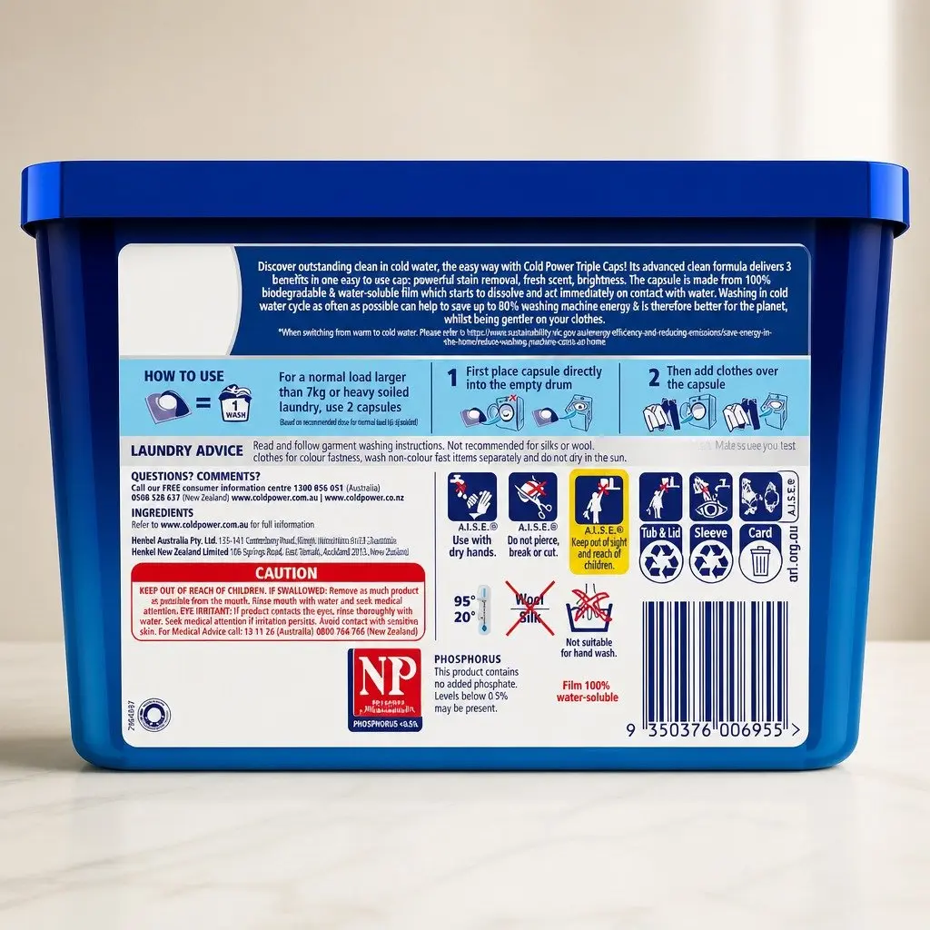 Laundry Detergent Pods Advanced Clean 26 Pack Biodegradable Powerful Stain Removal Fresh Fragrance