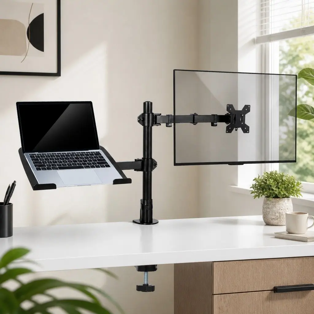 Dual Arm Desk Mount for Monitors and Laptops