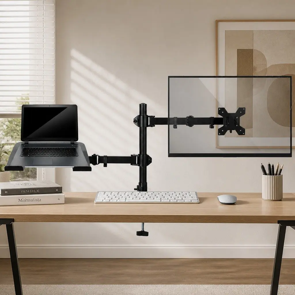 Dual Arm Desk Mount for Monitors and Laptops