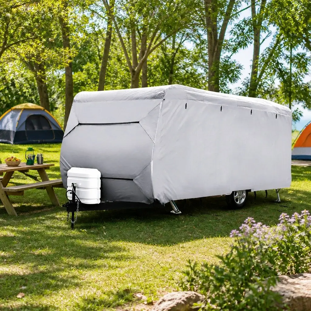 Caravan Cover Grey 20-22ft 4 Layer Polypropylene Waterproof UV Resistant