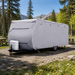 18-20ft Grey Caravan Cover: Protection Made Easy
