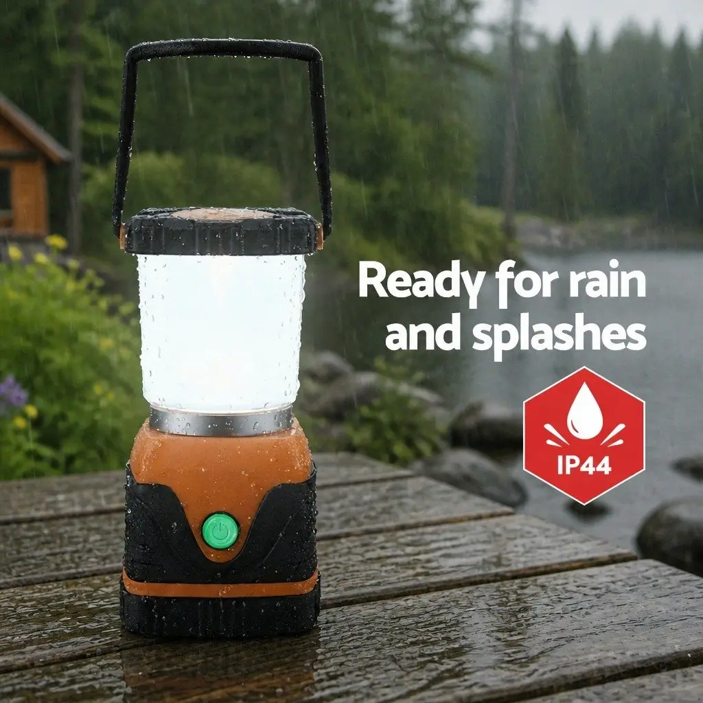 LED Camping Lanterns Orange 2-Pack 1000LM Bright Portable Emergency Tent Lights