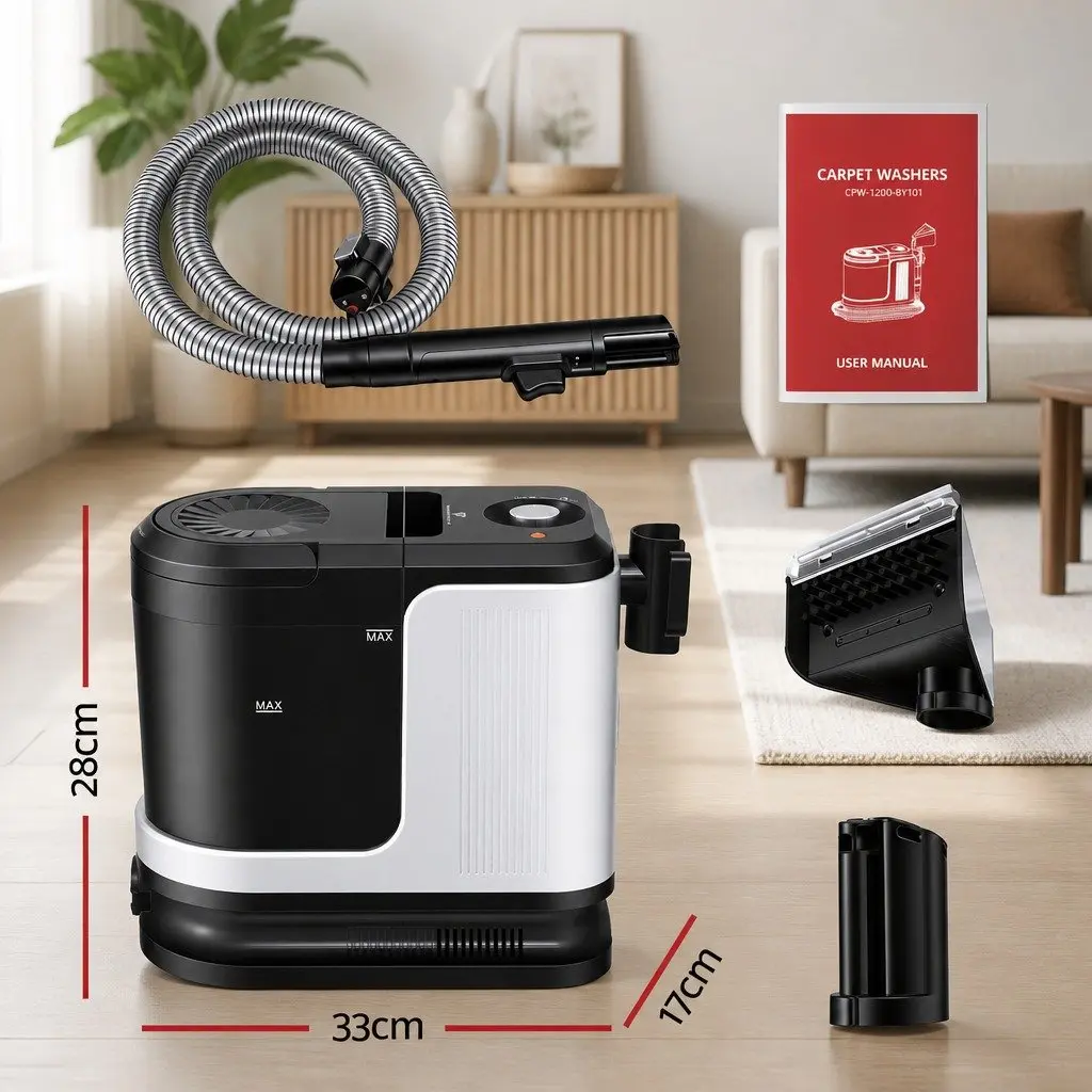 Carpet Washer Vacuum Cleaner Portable Self-Cleaning 600W 13kPa Suction