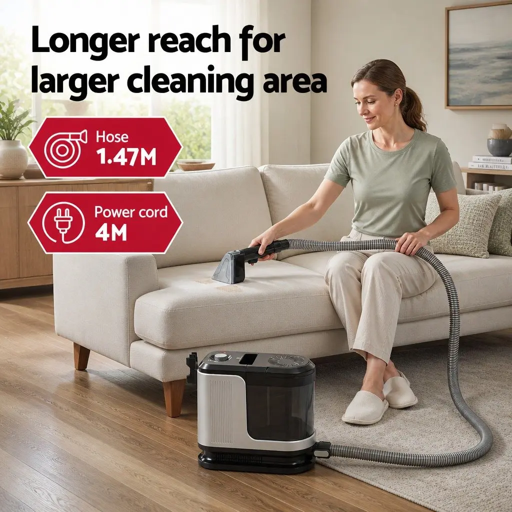 Carpet Washer Vacuum Cleaner Portable Self-Cleaning 600W 13kPa Suction