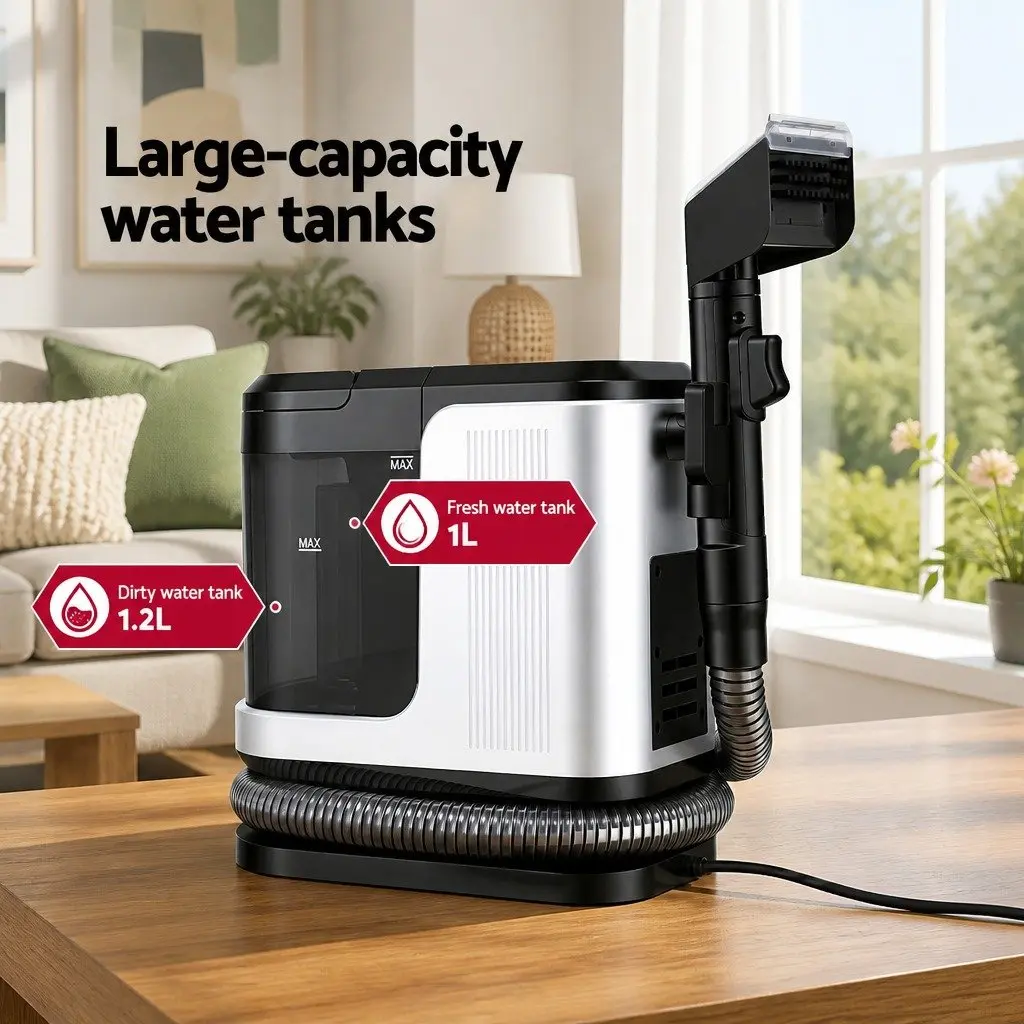 Carpet Washer Vacuum Cleaner Portable Self-Cleaning 600W 13kPa Suction