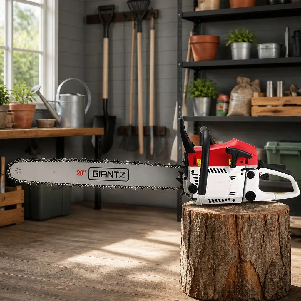 Petrol Chainsaw 62CC 20" Bar E-Start Commercial Pruning Cutting Power Tool