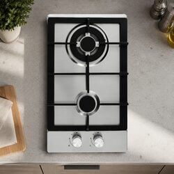 Compact 30cm Gas Cooktop with Dual Burners
