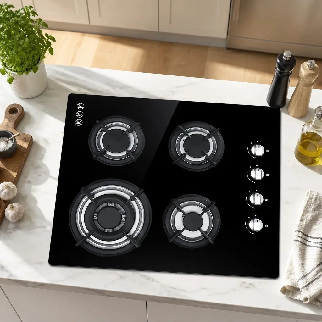 60cm Gas Cooktop with 4 Burners