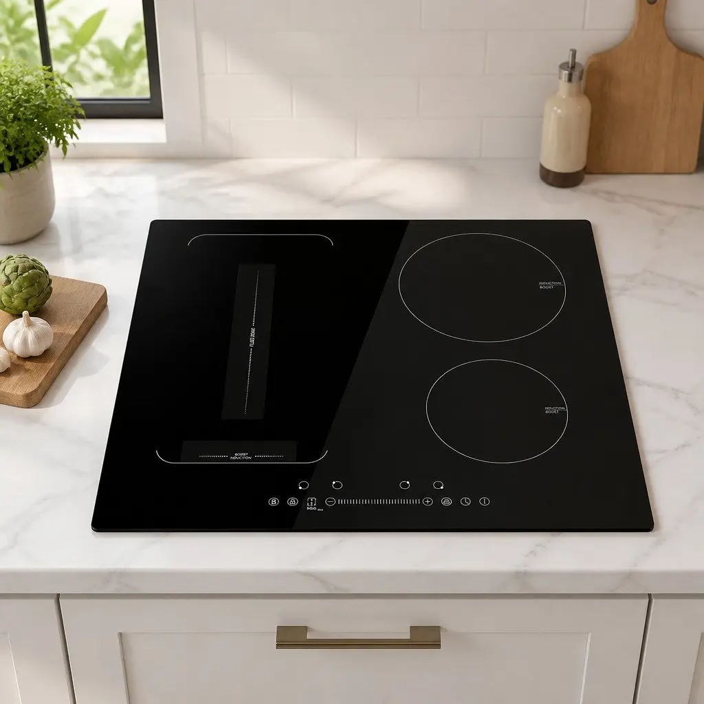 Induction Cooktop 60cm 4 Zone Electric Cooker Black Touch Control Kitchen