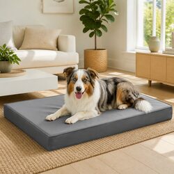 XL Dog Bed: Comfort & Support in a Compact Design Grey 111x81cm