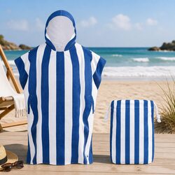 Adult Hooded Poncho Towel Quick Dry Beach Swim Cover Lightweight Compact Travel